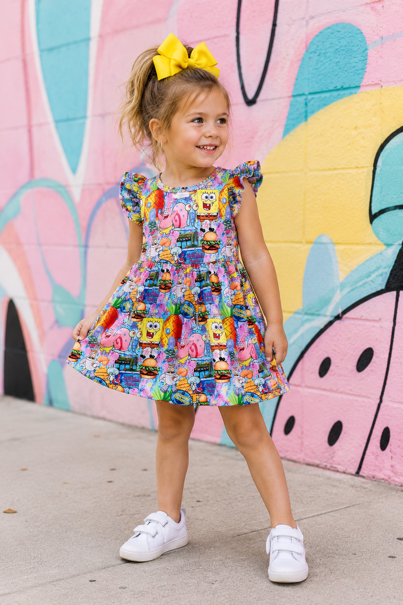 SpongeBob Dress – Swanky Tots