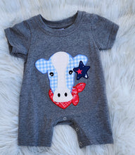 Load image into Gallery viewer, Boy's American Cow Romper