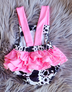 Cow Bubble Romper