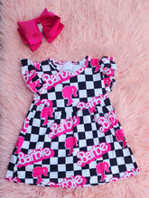 Load image into Gallery viewer, Checkered Barbie Dress
