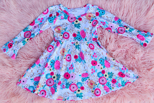 Mixed Florals Dress