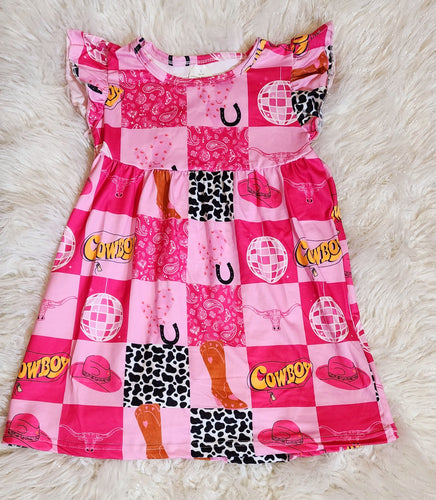 Pink Western Disco Cowgirl Dress