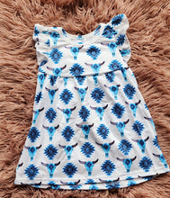Load image into Gallery viewer, Blue Skull Dress