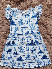 Load image into Gallery viewer, Blue Western Dress