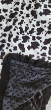 Load image into Gallery viewer, Black Cow Minky Baby Blanket