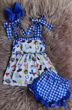 Load image into Gallery viewer, Texas Girl Gingham Shorts Set
