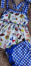 Load image into Gallery viewer, Texas Girl Gingham Shorts Set