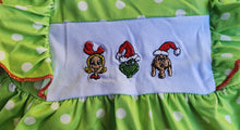 Load image into Gallery viewer, Grinch Polka Dot Dress