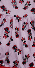 Load image into Gallery viewer, Pink Polka Dot Mouse Bow Print Girls Sundress with Adjustable Straps