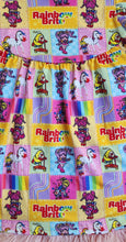 Load image into Gallery viewer, Retro Rainbow Brite Flutter Sleeve Dress