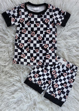 Load image into Gallery viewer, Boys Checkerboard Character Short Set | Trendy Toddler Boy Summer Outfit