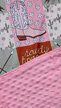 Load image into Gallery viewer, Pink Western Cowgirl Minky Blanket