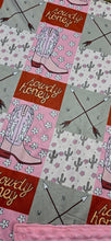 Load image into Gallery viewer, Pink Western Cowgirl Minky Blanket