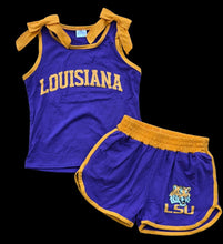 Load image into Gallery viewer, Louisiana Game Day LSU Shorts Set