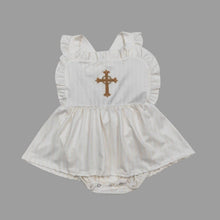 Load image into Gallery viewer, Embroidered Cross Romper