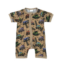 Load image into Gallery viewer, Monster Trucks Bamboo Romper
