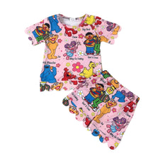 Load image into Gallery viewer, Sesame Street Scalloped Shorts Set