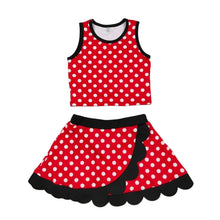 Load image into Gallery viewer, Red Polka Dot Skort Set