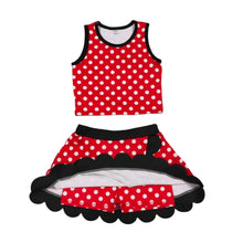 Load image into Gallery viewer, Red Polka Dot Skort Set