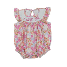 Load image into Gallery viewer, I Love Dad Smock Bubble Romper
