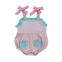 Load image into Gallery viewer, Pink Seashells Bubble Romper