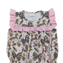 Load image into Gallery viewer, Girly Hunting Ducks Bubble Romper