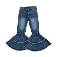 Load image into Gallery viewer, Dark Wash Double Bell Bottom Jeans