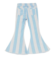 Load image into Gallery viewer, Blue Stripe Flare Jeans
