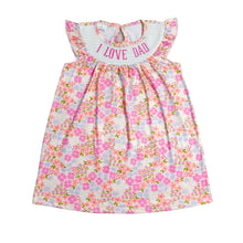 Load image into Gallery viewer, I Love Dad Smocked Dress
