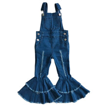 Load image into Gallery viewer, Bell Bottom Denim Overalls