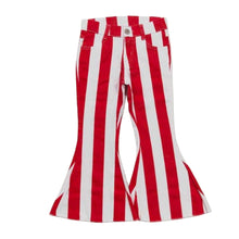 Load image into Gallery viewer, Red Stripes Flare Jeans