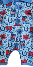 Load image into Gallery viewer, Patriotic Cowboy Baby Romper