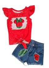 Load image into Gallery viewer, Watermelon Minnie Denim Shorts Set