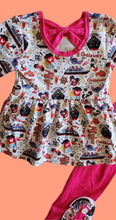 Load image into Gallery viewer, Disney Cruise Inspired Peplum &amp; Icing Legging Set - Castaway Cay Edition