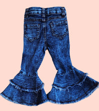 Load image into Gallery viewer, Light Wash Denim Double Bell Bottom Jeans