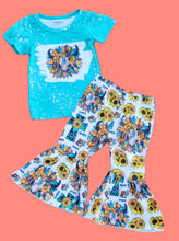 Load image into Gallery viewer, Skull &amp; Sunflower Bell Bottom Set