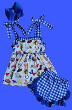 Load image into Gallery viewer, Texas Girl Gingham Shorts Set