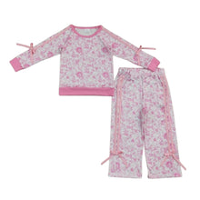 Load image into Gallery viewer, Pink Floral Wide Leg Pants Set