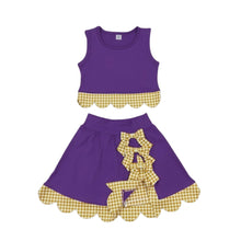 Load image into Gallery viewer, Purple &amp; Gold Skort Set