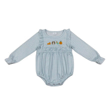 Load image into Gallery viewer, Preppy Fall Embroidered Romper