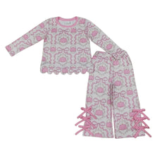 Load image into Gallery viewer, Pink Heirloom Pumpkin Wide Leg Pants Set