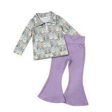 Load image into Gallery viewer, Floral Ghosts Pastel Halloween Flare Pants Set