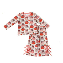 Load image into Gallery viewer, Leopard Pumpkins Wide Leg Pants Set