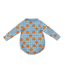 Load image into Gallery viewer, Baby Boy Pumpkin Plaid Romper