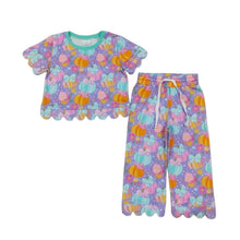 Load image into Gallery viewer, Colorful Pumpkin Wide Leg Pants Set