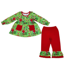 Load image into Gallery viewer, Grinch Christmas Pants Set