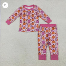 Load image into Gallery viewer, Pink Pumpkin Pajama Set