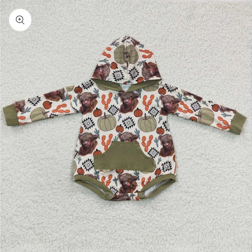 Western Fall Hooded Onesie