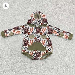 Western Fall Hooded Onesie