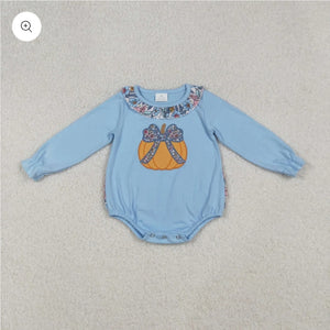 Floral Pumpkin Onesie